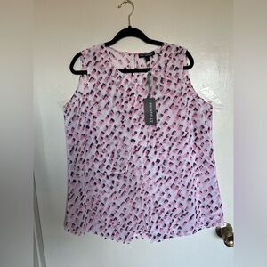 Pink and Black‎ Patterned Women's Blouse